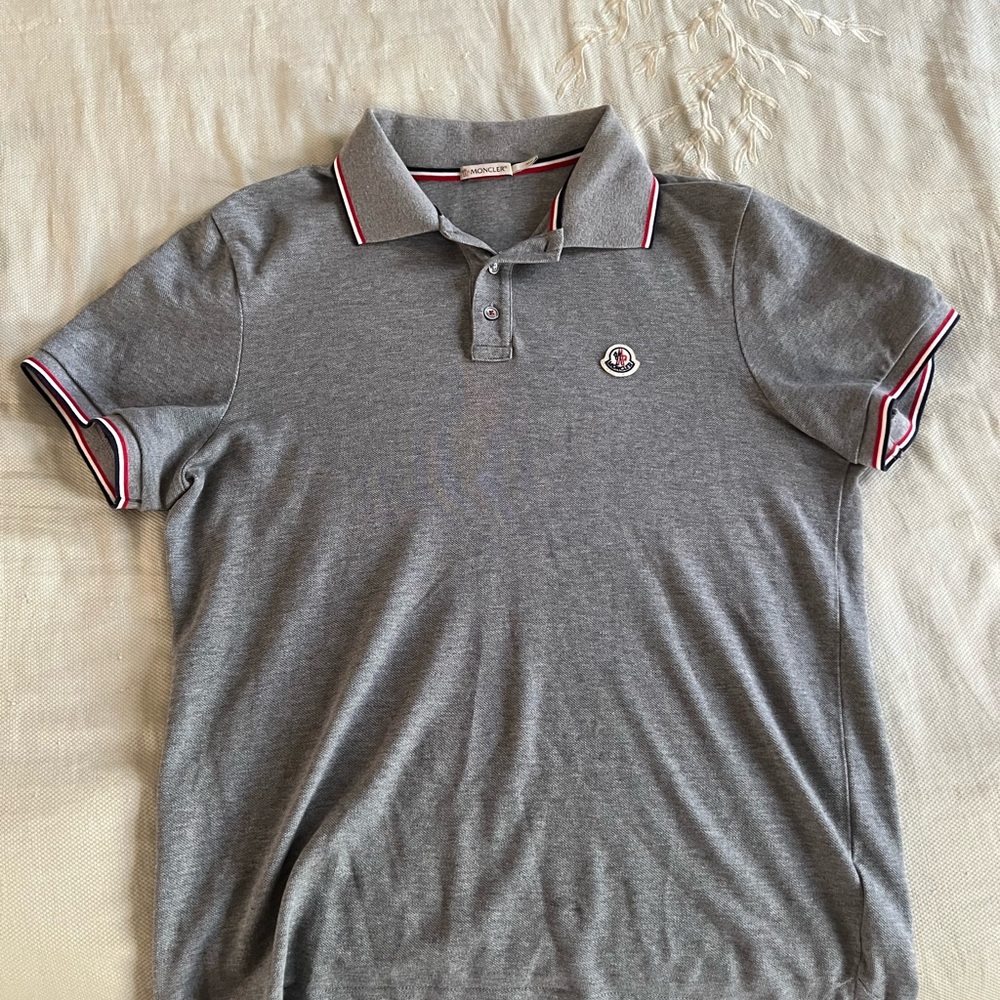 Moncler Gray Polo Shirt for Men